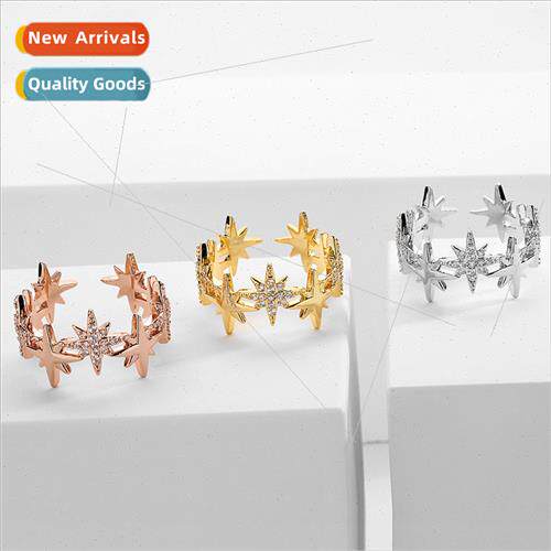 Korea sense zirconia octopus ring ins open finger ring