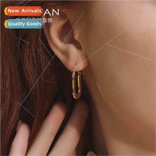925 silver jewelry Europe earrings geometric U-shaped earrin