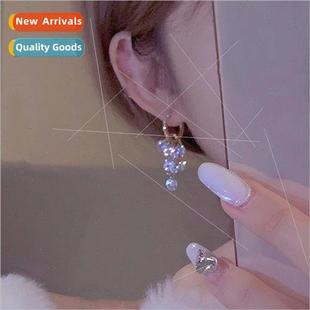 crystal ear tassel string flash super earrings new Fall