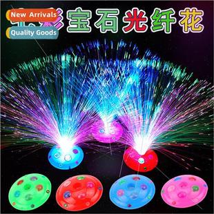fiber optic flower Gemstones colorful stars lights flas full