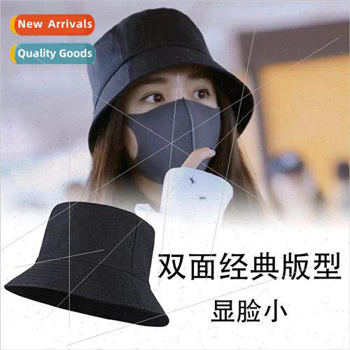 Summer sun-shading fisherman hat female double-sided wearabl