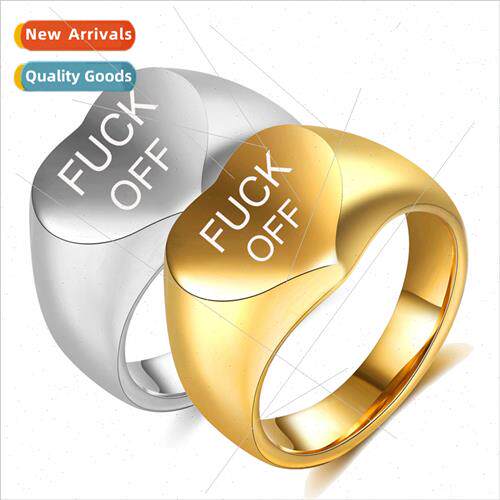 Europe INS Tanium Steel Ring Gold Plated Stainless Steel Fuc