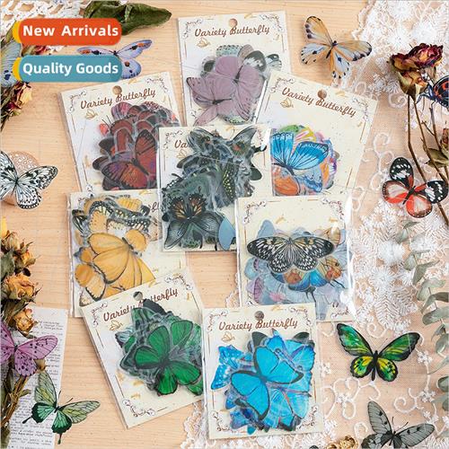 Variety butterfly series handbook stickers cute waterproof p