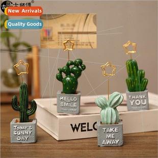 Cactus Green Business Card Pilla Mini Holder Ornament