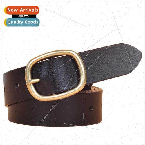 Women leather belt day word buckle casual versatile OL Korea