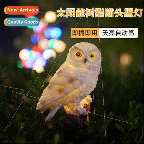 Solar Resin Owl ghts Garden Lawn ghts Outdoor Waterproof Gro