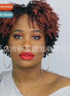 Europe Wigs 12inches African  Head Brown Blonde Small Curly