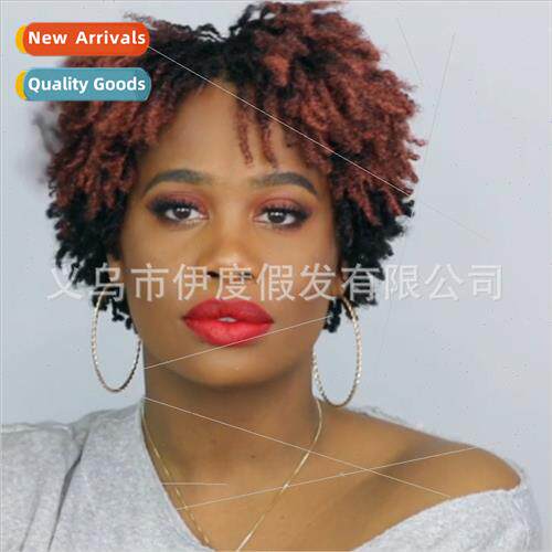 Europe Wigs 12inches African  Head Brown Blonde Small Curly