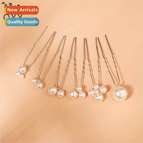New creative pearl head jewelry Korean simple hair k daily v