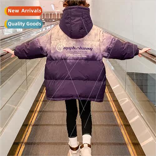 Girls down cotton jacket thickened winter 2023 new 适用eign-