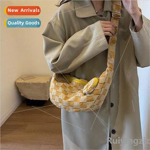 Chess grid dumpling bag new small satchel simple versatile s