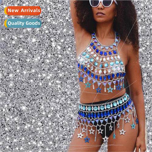 Europe Summer sexy body chain fashion new pentagram hanging