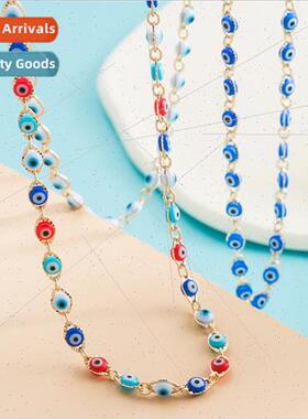 Europe new copper plated 18k gold necklace devil eye pendant