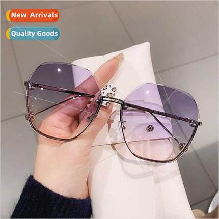 2020 new rimless cut edge sunglasses tide sunglasses female