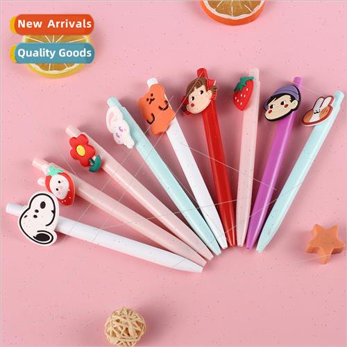 Cute super cute cartoon creative push-action unisex pen stat