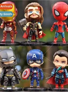 Q  Avengers hpuppet ornament model doll steel Spider-Man Cap