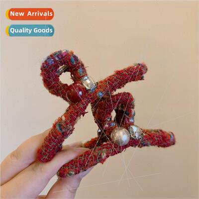 Fall Winter Plush mixed color temperament high shine rhinest