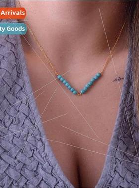 Europe Fashion Women Blue Phantom Hundreds lockbone chain mp