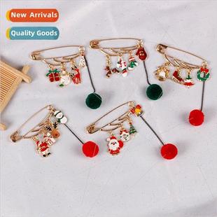 Christmas brooch lapel Europe tassel jewelry pin hairbal new