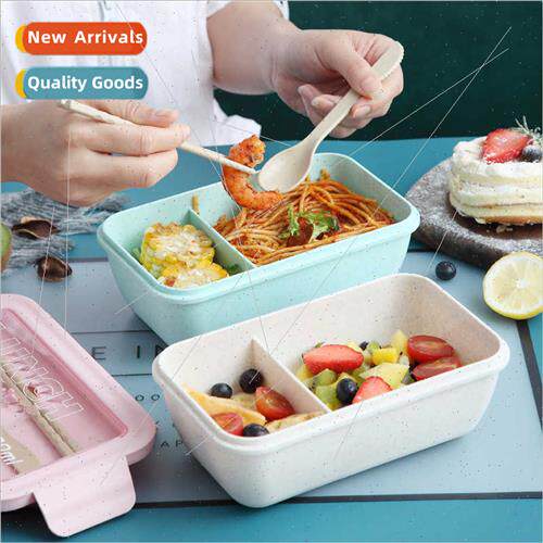New compartmentalized wheat lunch box Japan light diet fat l