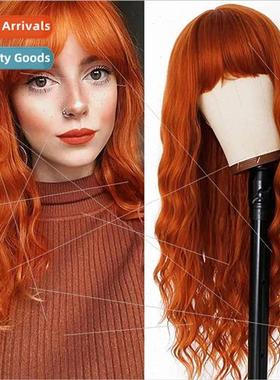 Europe wig Qi u big wave long curly hair chemical fiber mech