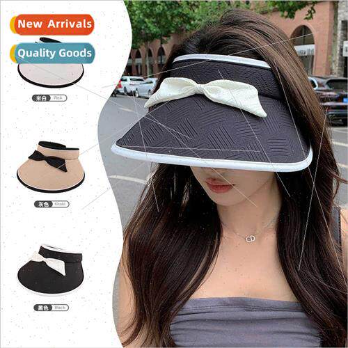 Summer new face shielding sunscreen hollow top sun hat femal