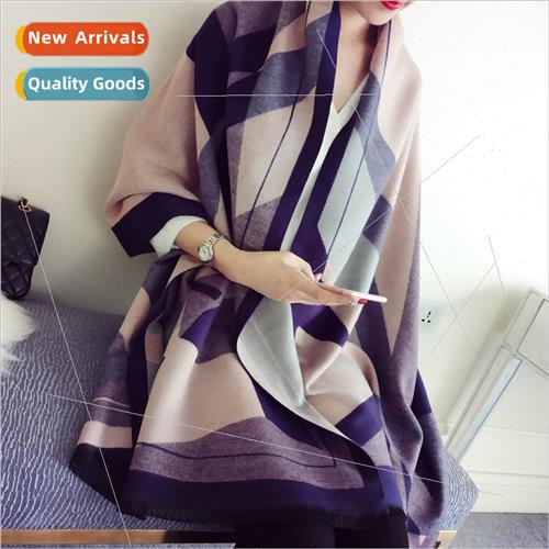 Autumn winter new Europe Uned States double-sided scarf dual