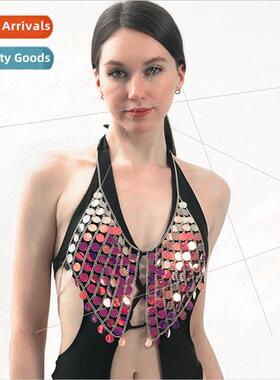 Europe 2023 ghtclub Permance Costume Sexy Backless Women Tan