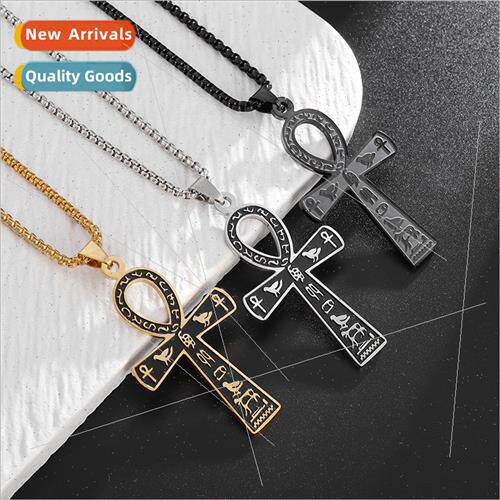 Ancient Egyptian Symbol Anka Cross Tanium Necklace Christmas