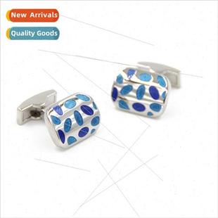 dot polka silver cufflinks wom Oval 适用men glossy