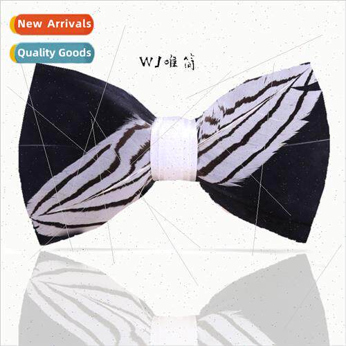 244 Blue Red Feather Wedding Groom Best Man Group Bow Tie We
