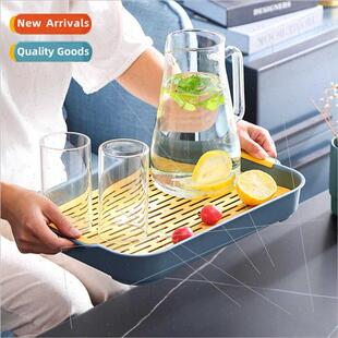 Household tea tray double draining rack tray plastic fru pla