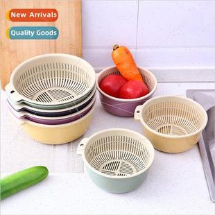 Kchen double frus vegetables plastic color clashing draining