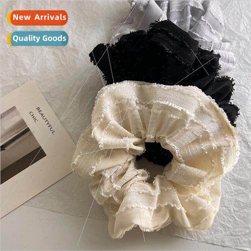 French large intestine circle cloth lazy ponytail tied hair
