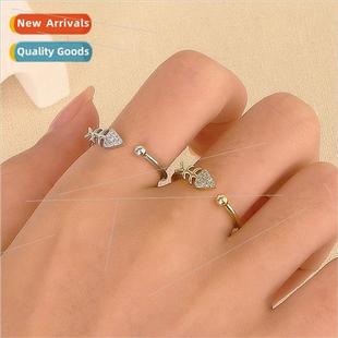 bone ring fashion Korea geometric fish creative open diamond