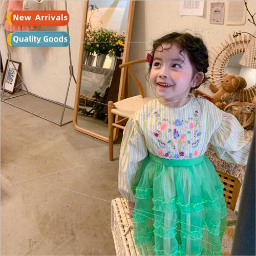 Childrens dress spring and fall girls princess dress Mori em