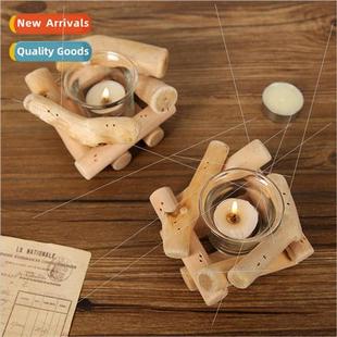 CupHome Driftwood Glass HolderClear BedroomRes Candle