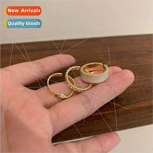 Korea threepcs set combination simple fashion ring ins cold