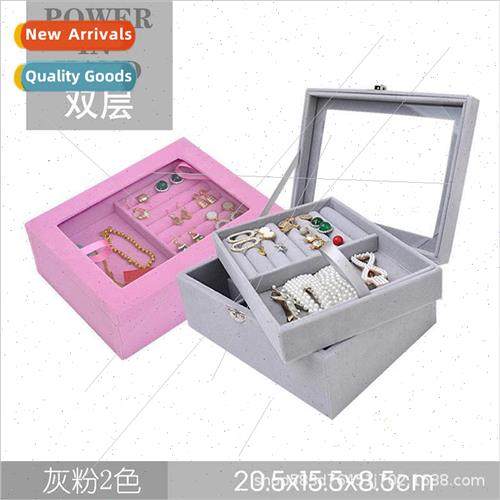 Jewelry box double earrings earrings necklace bracelet ring