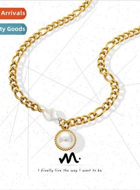 Europe ins feel vintage pendant necklace gold plated collarb