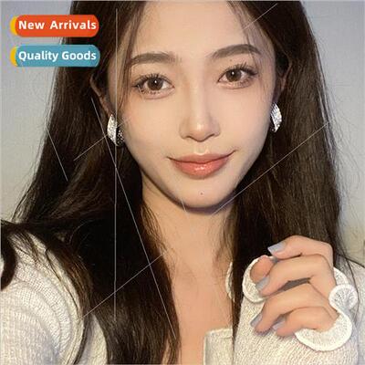 Super sparkling luxury full diamonds multi-layer c-shaped ea