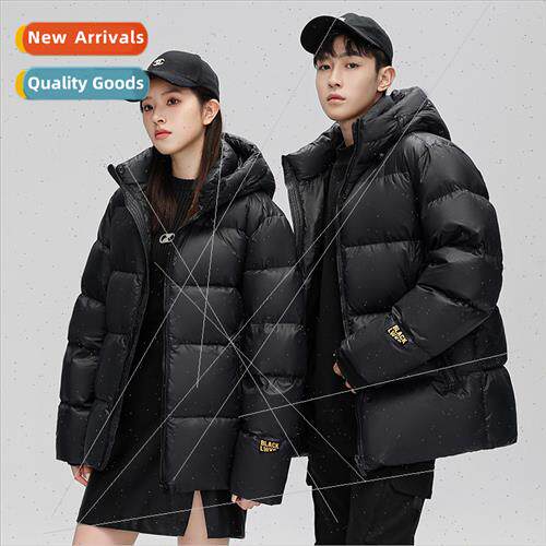Couple  whe duck down black gold down jacket men women short