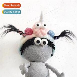Cartoon Pilom cute face wash hair tie headband plush unicorn