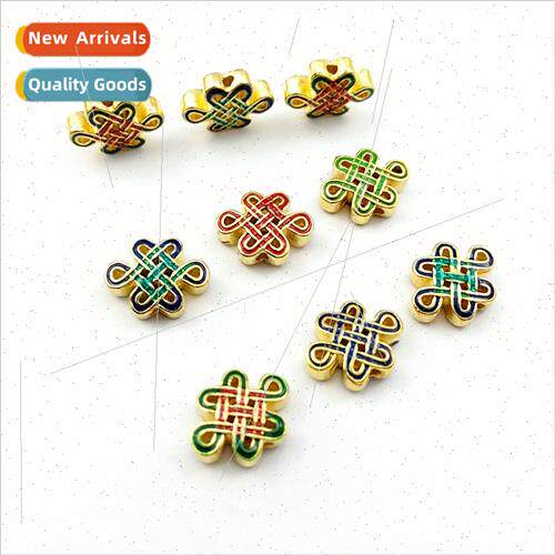 Alloy oil drop Chinese knot handmade jewelry diy retro small