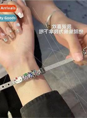 Cute cartoon couple students girlfriends bracelet tide Y2K S