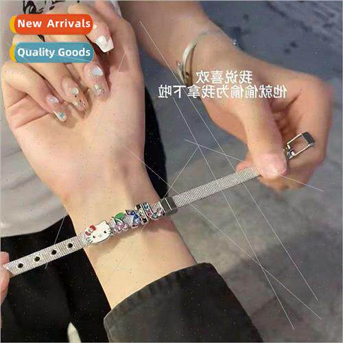 Cute cartoon couple students girlfriends bracelet tide Y2K S