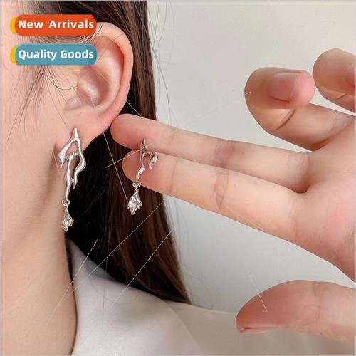 irregular zirconia earrings female ins niche hundred wh earr