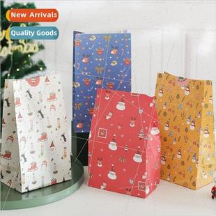 Paper Christmas Bags Colorful Pack Candy Flat
