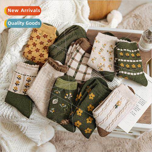 Wool socks women mid-calf socks fall winter ins tide Japanes