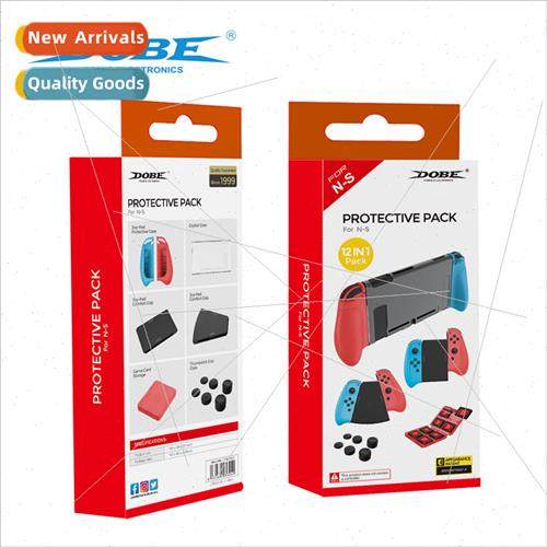 Swch Console 12-in-1 Set TPU Left/Right Rubber Case + Crysta